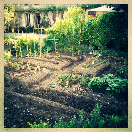 De tweede moestuin bij het huis op La Grosse Talle (2015)